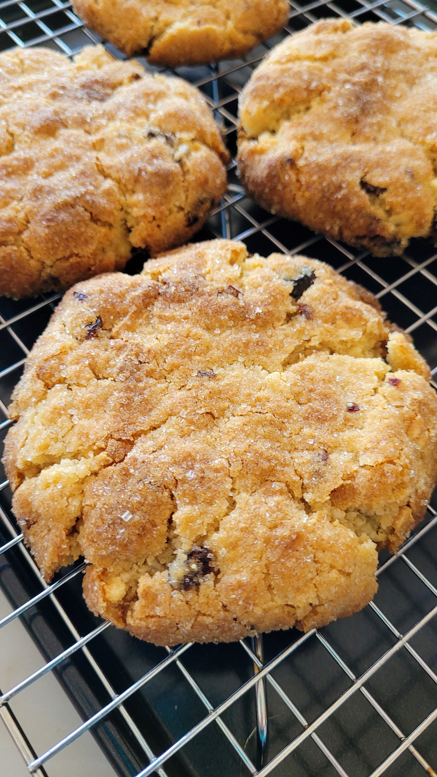 Raspberry & White Chocolate New York Cookies