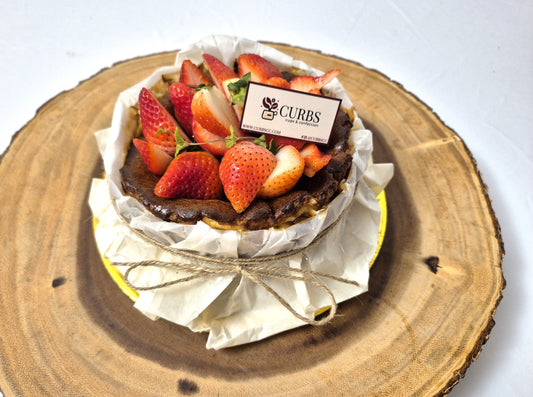 Basque Burnt Cheesecake ( 6 inch ) Topped Fresh Fruit