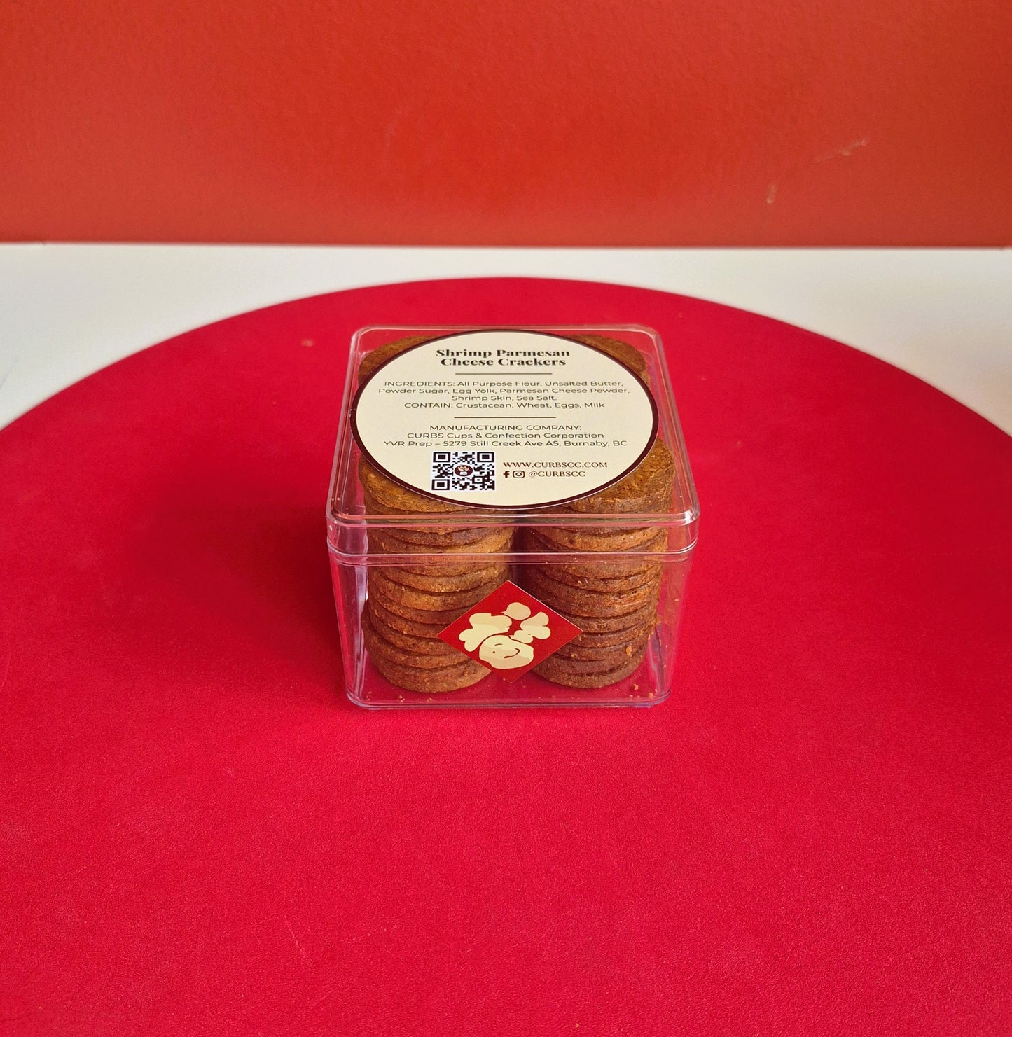 Shrimp Parmesan Cheese Crackers ( Box of 52 Pieces )