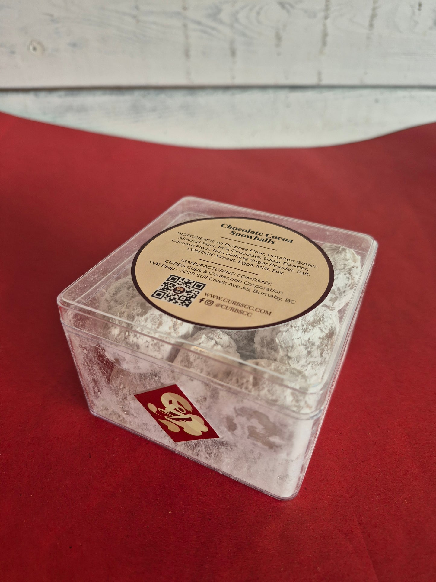 Chocolate Cocoa Snowball Cookies (Box of 21 Pieces )