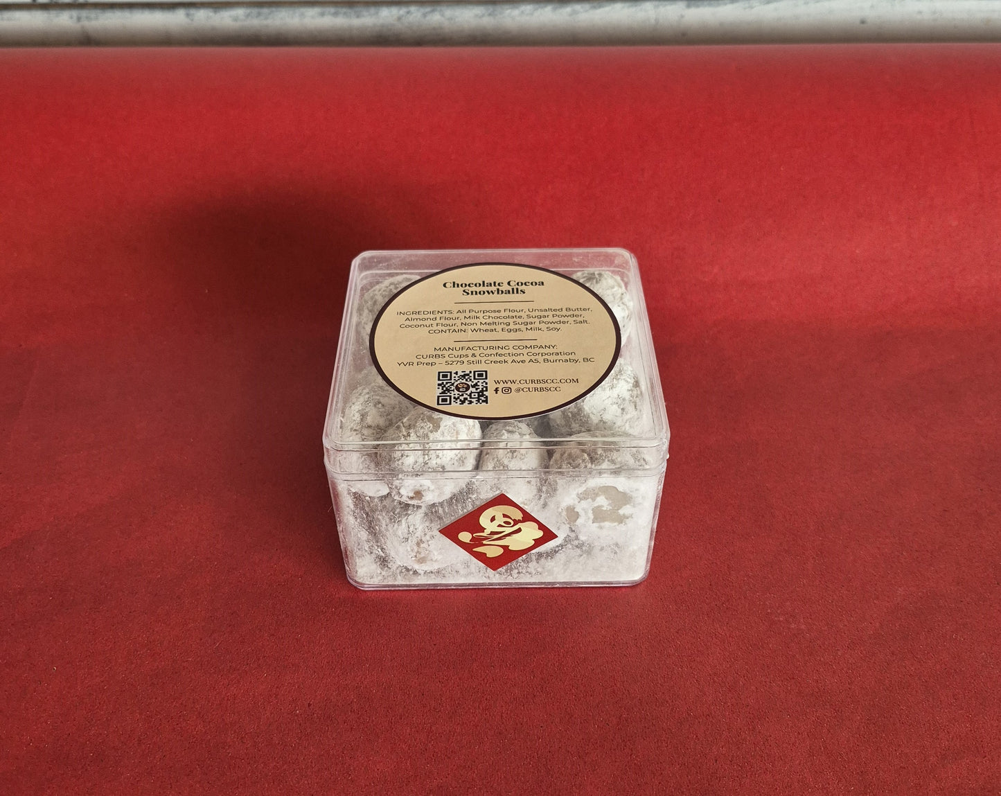 Chocolate Cocoa Snowball Cookies (Box of 21 Pieces )